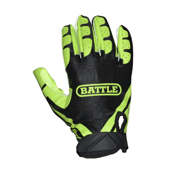 Battle Ultra-Stick Reciever Gloves Black neon Green back