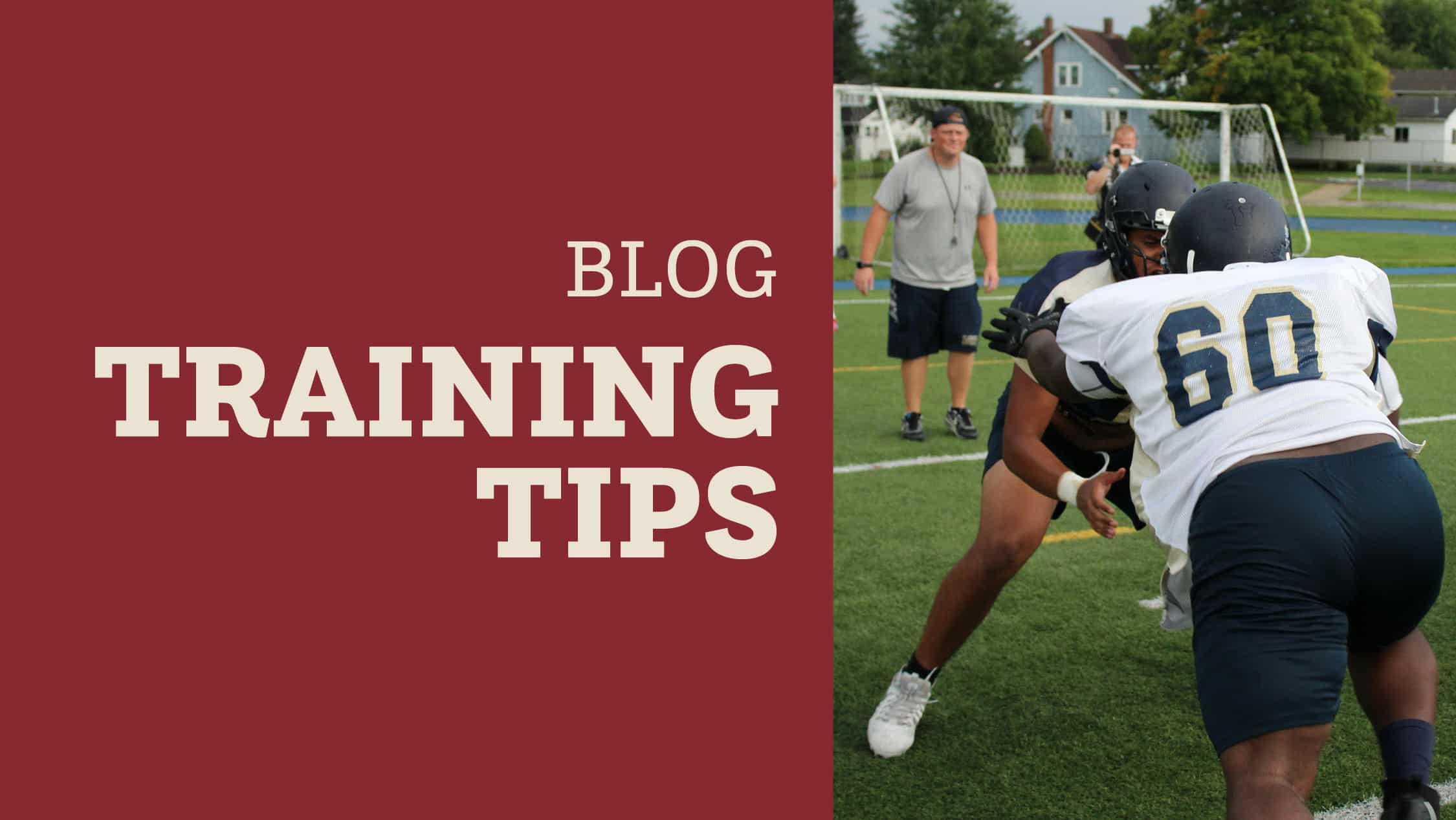 Blog training tips category, players in training tackling each other